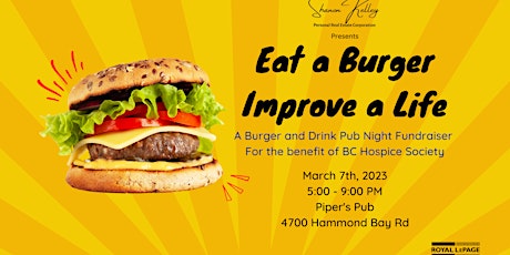 Burger & Drink for the benefit of BC Hospice Society