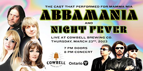 SECOND SHOW ADDED: Abbamania & Night Fever - Live at Cowbell Brewing Co. primary image