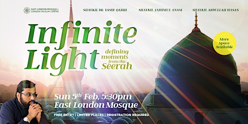 Infinite Light - An inspirational event with Shaykh Dr Yasir Qadhi