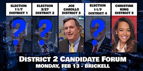 Brickell: Commissioner Candidate Forum  for February Election