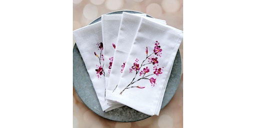 SOLD OUT! LaShelle Wines, Woodinville - "Cherry Blossom Linen Napkins"