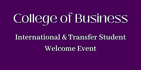 Image principale de International & Transfer Student Welcome Event