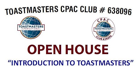 OPEN HOUSE - INTRODUCTION TO TOASTMASTERS primary image