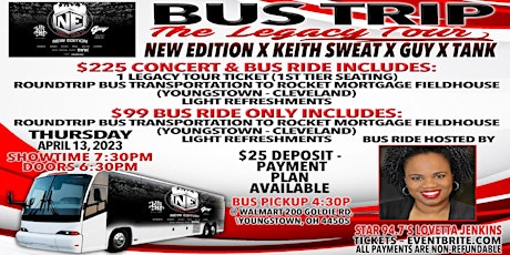 New Edition, Keith Sweat, Guy, Tank Concert & Bus Ride - Youngstown