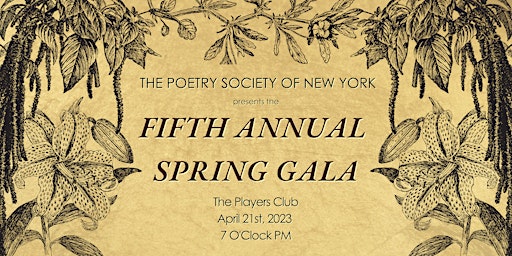 The Poetry Society of New York's Spring Gala