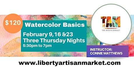 Watercolor Basics 3 Sessions