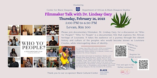 Filmmaker Talk with Dr. Lindsay Gary - VIRTUAL ACCESS