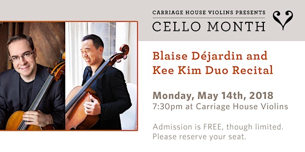 Blaise Dejardin and Kee Kim Duo Recital
