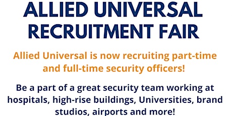 Allied Universal Recruitment Fair
