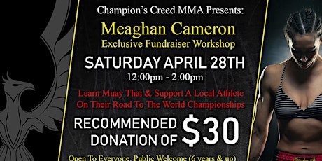 Meaghan Cameron - Kickboxing Fundraiser Workshop  Suggested Donation of $30 primary image