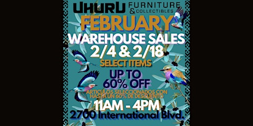 Uhuru Furniture & Collectibles | February Warehouse Sales Event