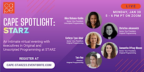 Imagem principal do evento CAPE Virtual Spotlight: STARZ