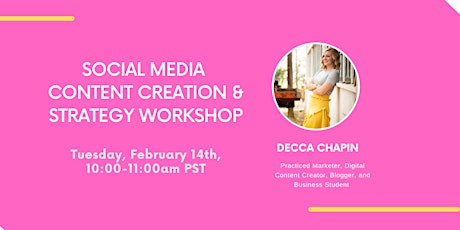 Social Media Strategy & Content Creation Workshop