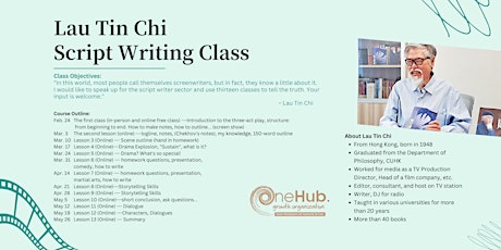 Registration for Lau Tin Chi  Script Writing Class