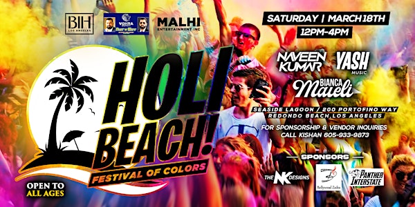 Holi Beach Music Festival in Los Angeles on March 18th