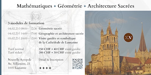 Géométrie- Architecture Sacrées (présentiel et Zoom)/Cathédrale de Lausanne