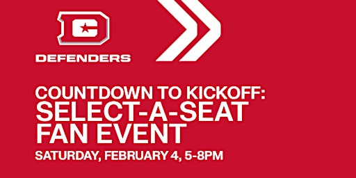 D.C. Defenders Countdown to Kickoff: Select-A-Seat Fan Event