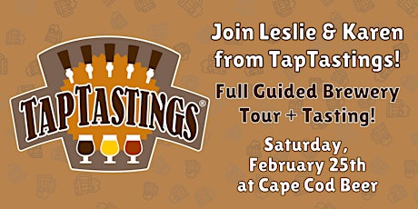 TapTastings Meet Up: Cape Cod Beer Guided Brewery Tour