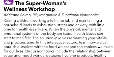 The Superwoman's Wellness Workshop
