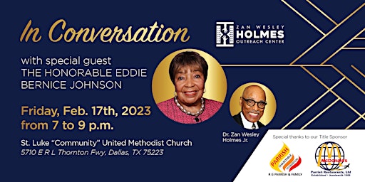 2023 In Conversation with The Honorable Eddie Bernice Johnson