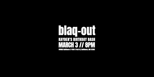 BLAQ-OUT The Night Brunch