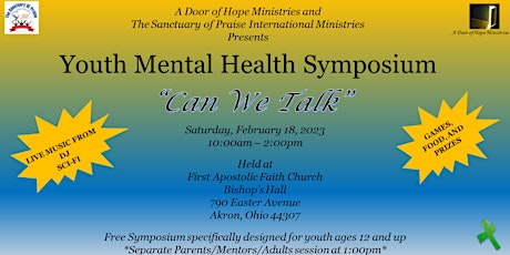"Can We Talk" Youth Mental Health Symposium
