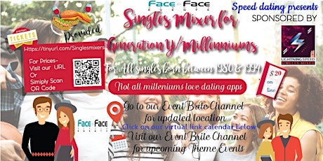 Millenniums Singles Mixer for all born btwn 1980-1994: In-Person event