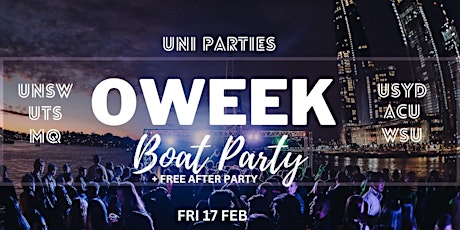 Official Oweek Welcome to Uni Boat Party