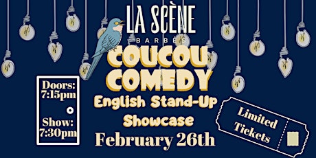 Imagen principal de Coucou Comedy: English Stand-Up at La Scene Barbés