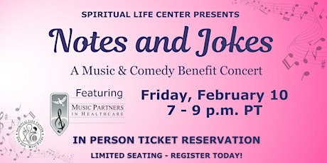 Notes & Jokes: A Music & Comedy Benefit Concert - In Person Registration