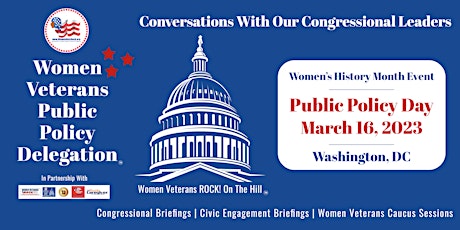 Women Veterans ROCK! - SOLD OUT - Public Policy Day On Capitol Hill 2023 primary image