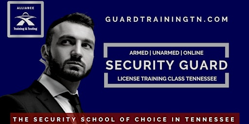 Imagem principal de Armed Security Guard License Training Class Nashville, TN @GuardTrainingTN