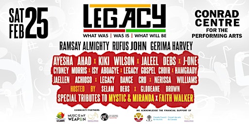 Legacy: What Was | What Is | What Will Be (Doors: 5 PM | Show Starts: 6 PM)