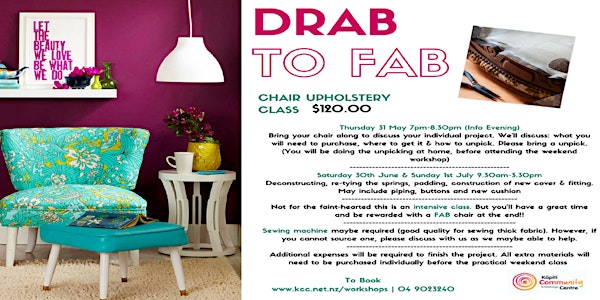 Chair Upholstery Class (18-T2-UPH)