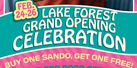 Board & Brew Specialty Sandwiches Lake Forest Grand Opening Feb 24-26