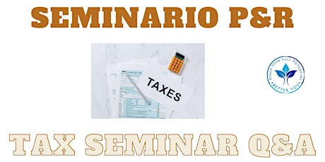 GRATIS Seminario de Impuestos /  FREE Tax Q&A Seminar (Zoom)