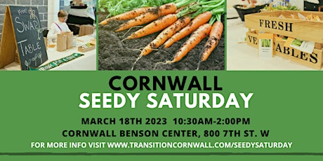 Seedy Saturday Cornwall 2023 - Vendor and Exhibitor Registration