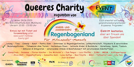 Queeres Charity Event, zugunsten des Kinder & Jugendhospizes Regenbogenland