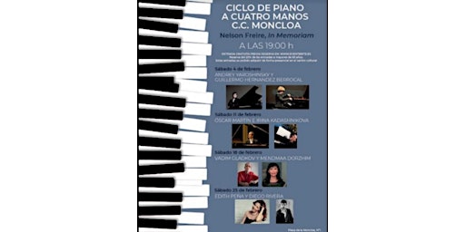CICLO DE PIANO A CUATRO MANOS. ANDREY YAROSHINSKY Y GUILLERMO HERNANDEZ BER