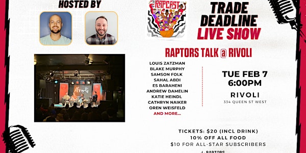 Raptors Trade Deadline Live Podcast: Tue Feb 7 (Raptors Republic)