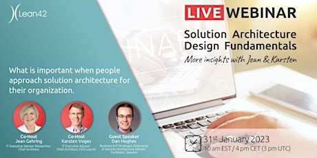 Live Webinar – Solution Architecture Design Fundamentals