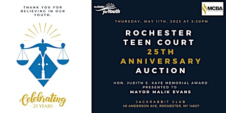 25th Anniversary Rochester Teen Court Auction primary image