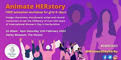 Immagine principale di Animate HERstory: FREE workshop for girls 8-16yrs 