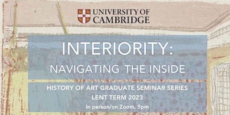 Prof. Katie Scott - Some Things in the ‘Interior’ Lives of Artists
