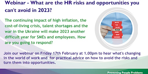 Webinar:  What are the HR risks and opportunities you can't avoid in 2023