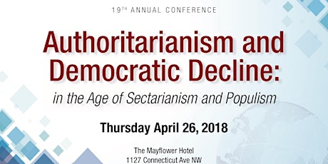 CSID's 19th Annual Conference: Authoritarianism and Democratic Decline in the Age of Sectarianism and Populism primary image