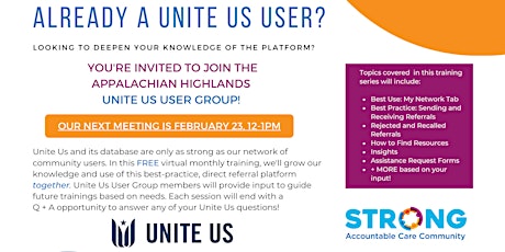 Appalachian Highlands Unite Us User Group