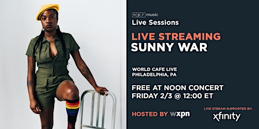 WXPN Free At Noon with SUNNY WAR
