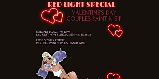 Red Light Special Valentine’s Day Couple’s Paint n Sip