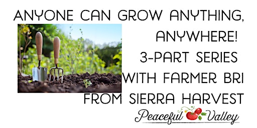 Anyone can grow anything, anywhere! Part Three - Grass Valley